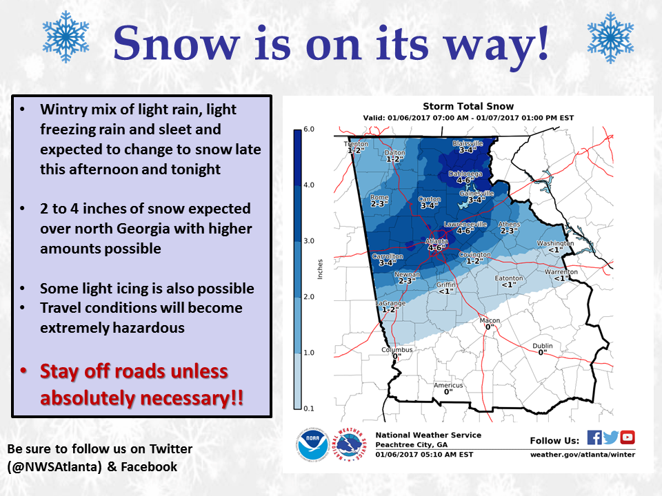 Snow Totals Map Dahlonega Weather