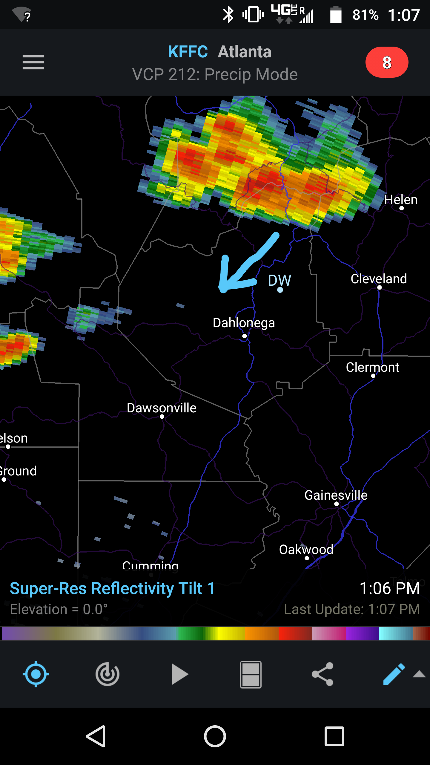 Dahlonega Radar Update 408pm Dahlonega Georgia Weather 7846